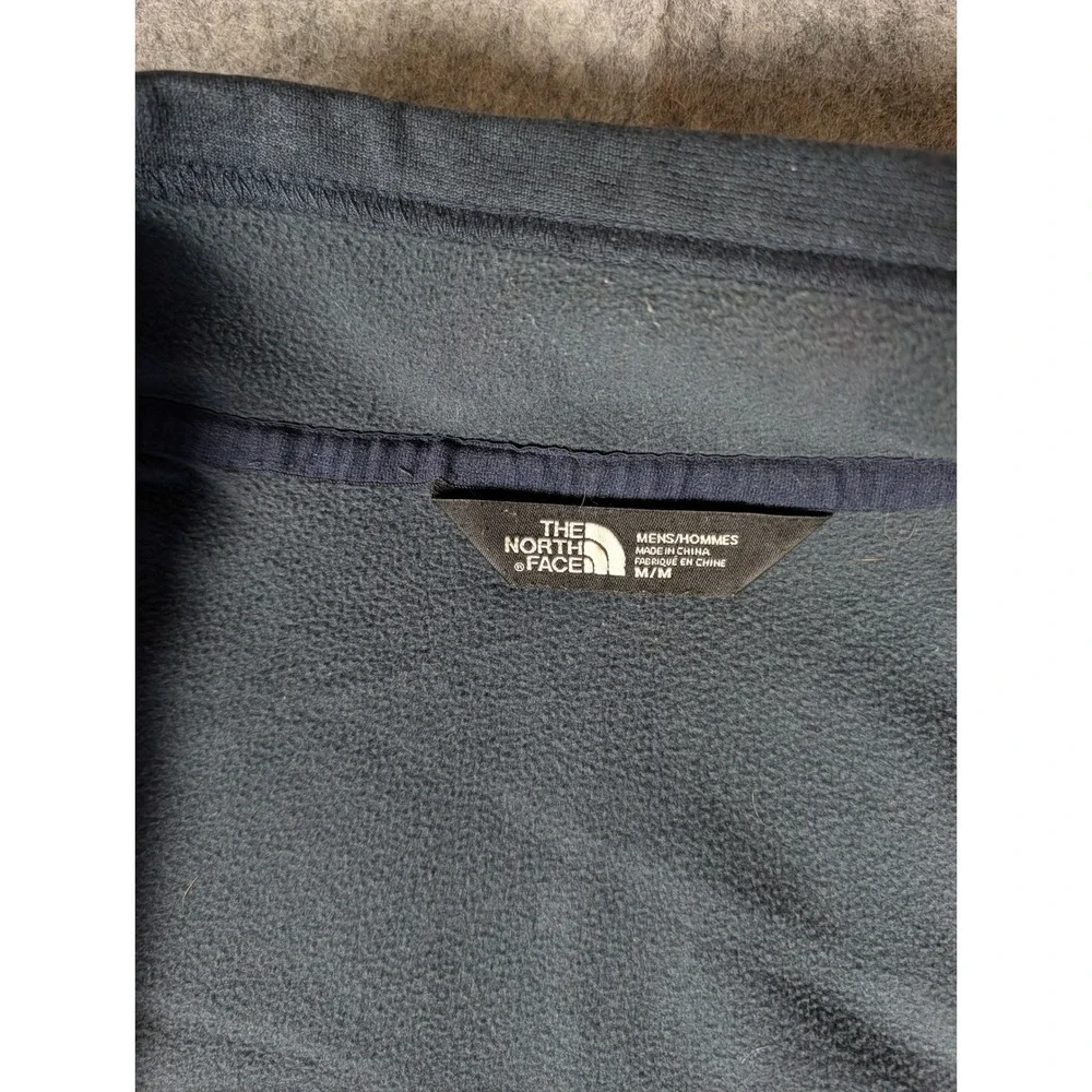 The North Face Mens Full Zip Fleece Jacket Gray Mock Neck Activewear M